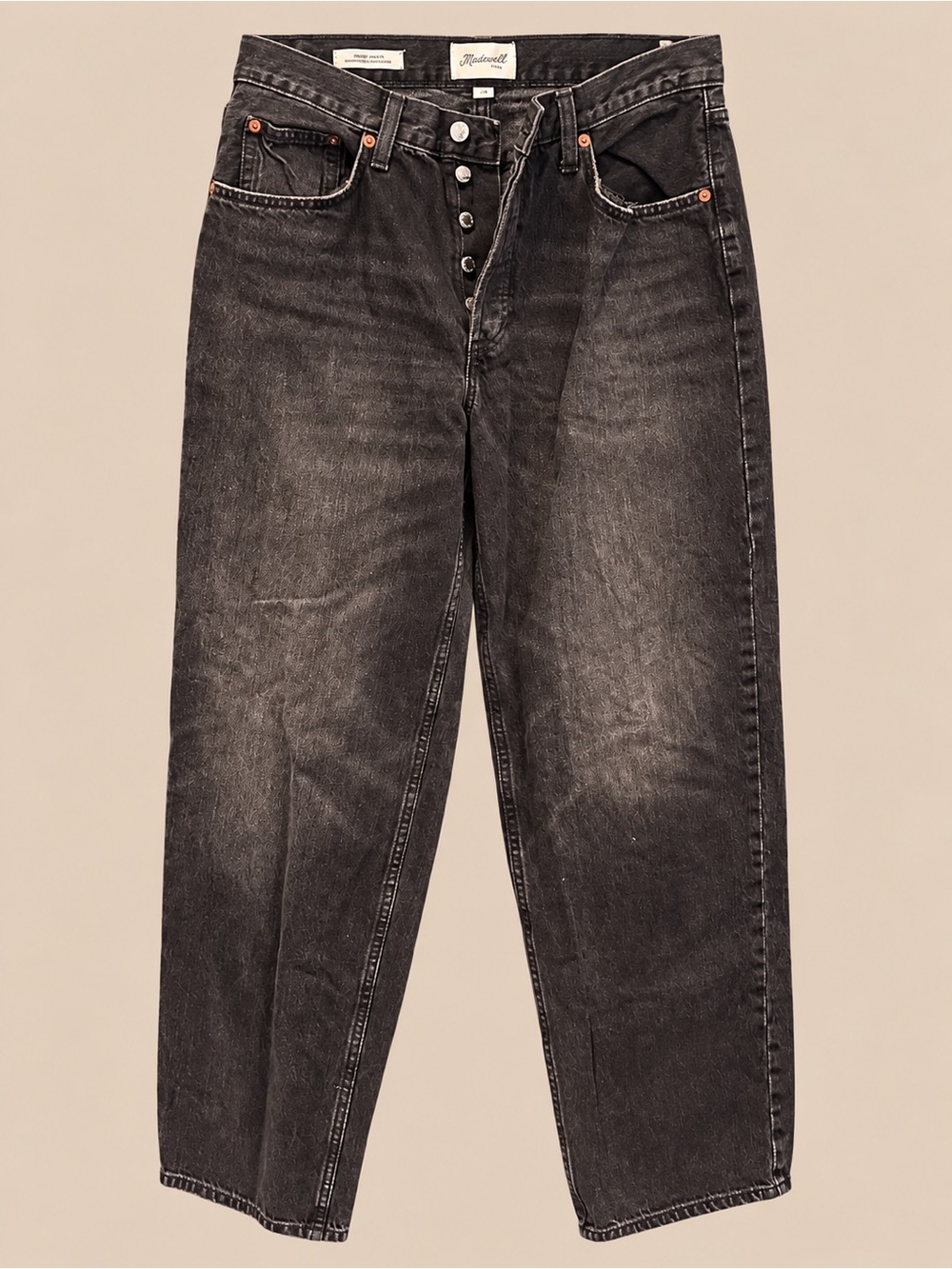Universal Thread 90s Baggy Jeans Black Wash Button Fly Size 8